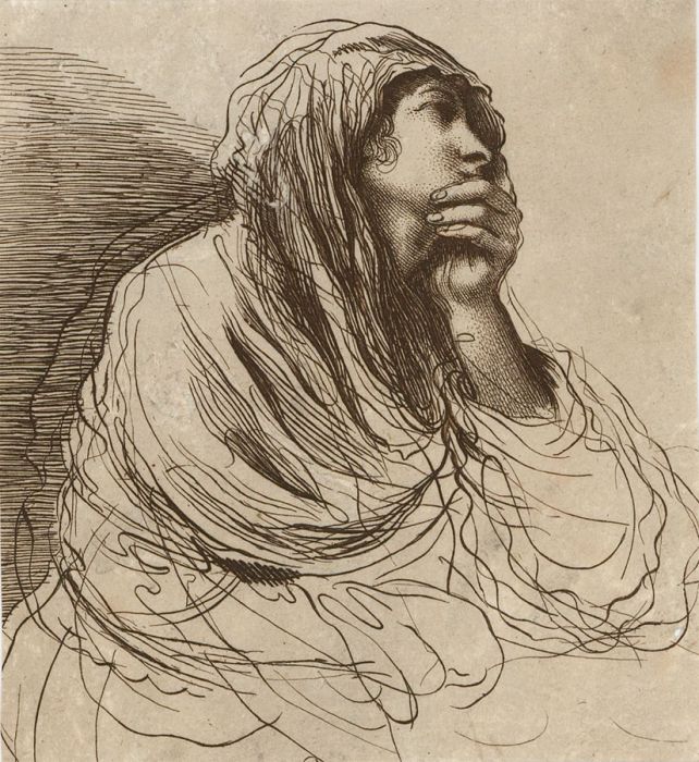 Fine Italian School 18th Century Engraving - Portrait of a Woman