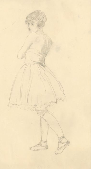 Henry P. Stevens - Early 20th Century Graphite Drawing, Portrait of a Ballerina