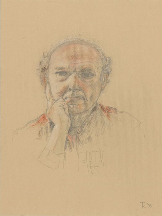 T.R - 1998 Graphite Drawing, Portrait of a Man