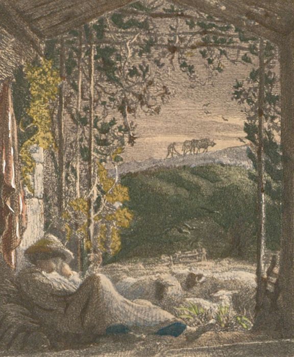 After Samuel Palmer RWS (1805-1881) - Lithograph, The Sleeping Shepherd