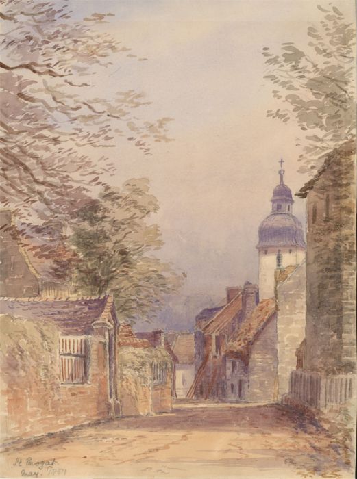 1881 Watercolour - St. Enogat, France