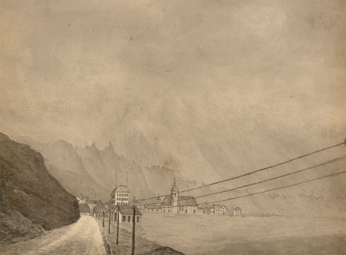 Jean Jacques Haakman - Late 19th Century Watercolour, Alpine Village