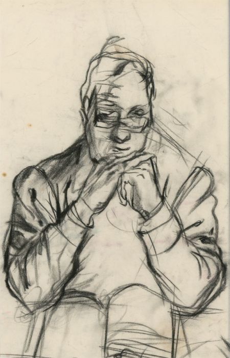 Brian Liddle - Contemporary Charcoal Drawing, Portrait of a Man