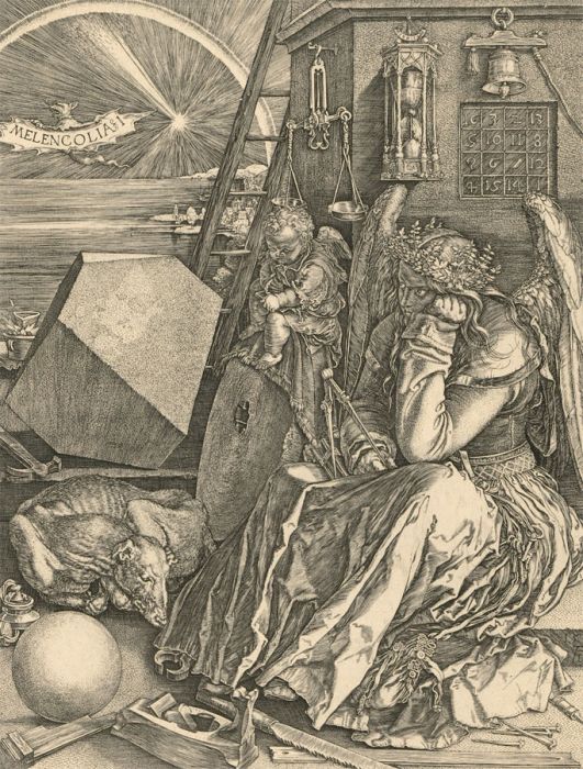 After Albrecht Dürer - Contemporary Etching, Melencolia I