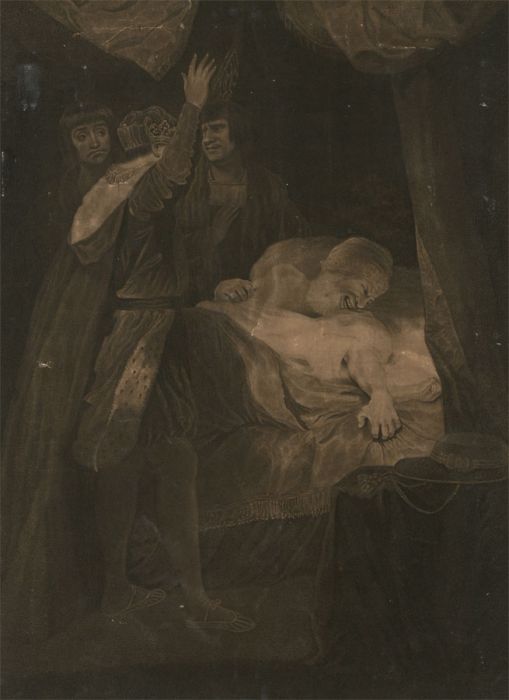 After Sir Joshua Reynolds - 1792 Engraving, Death of Cardinal Beaufort