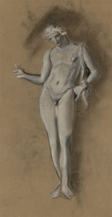 Mid 20th Century Pastel - Classical Statue Study 