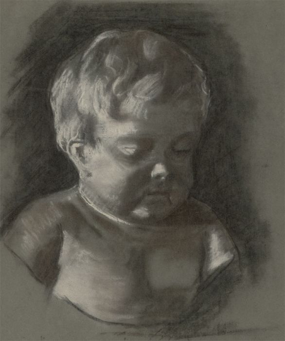 Mid 20th Century Pastel - Portrait of a Child