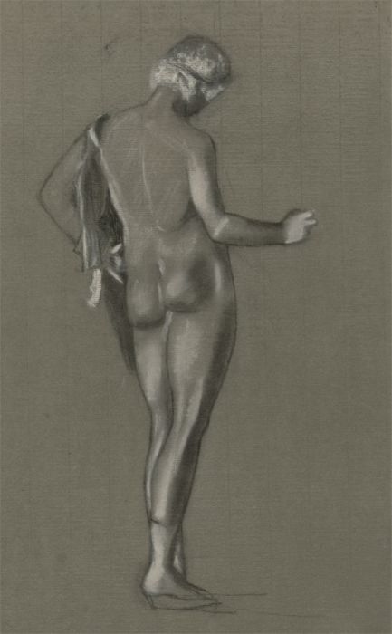 Mid 20th Century Pastel - Standing Nude Study 