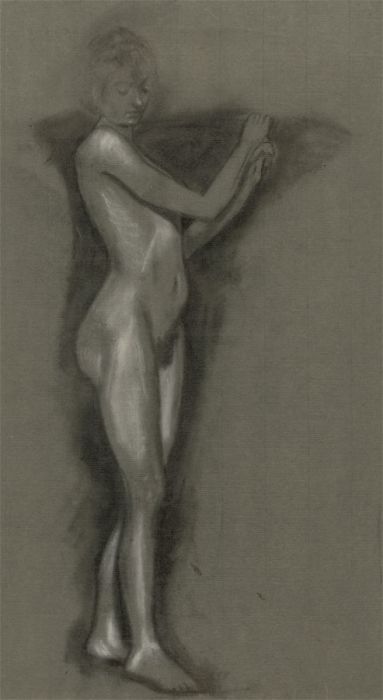 Mid 20th Century Pastel - Standing Female Nude