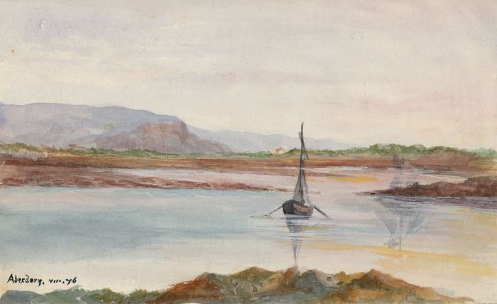 Bertha Gibbons - 1876 Gouache, Aberdovey