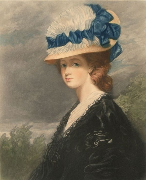 Sydney Ernest Wilson (b.1869) after Romney - Mezzotint, Mrs Musters