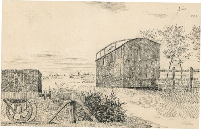 Alexander Blackwood - 1898 Pen and Ink Drawing, A Relic of the Past