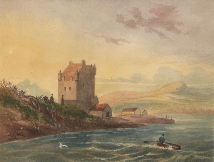 19th Century Watercolour - House on the Water's Edge
