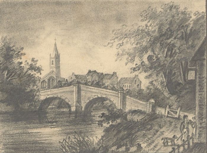 A Set of Three Miniature 19th Century Graphite Drawings - Landscapes