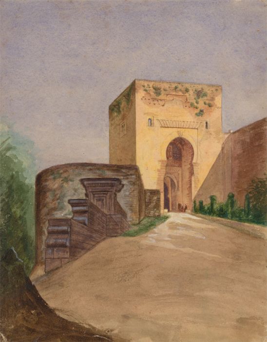 Late 19th Century Watercolour - Alhambra, Spain