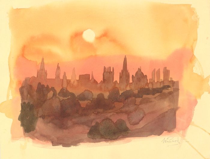 William Bird - Signed 2002 Watercolour, Sunset Landscape