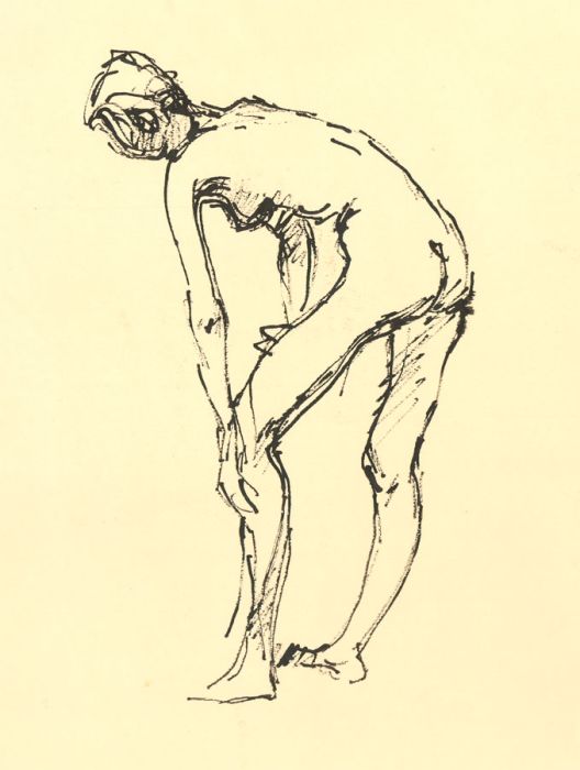 Peter Collins ARCA - Set of Eight c.1970s India Ink, Female Nude Studies