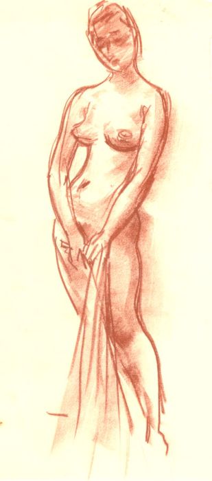 Peter Collins ARCA - Set of Six c.1970s Sanguine, Nude Studies