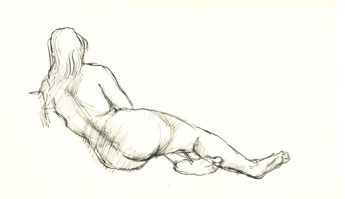 Peter Collins ARCA - Set of Seven c.1970s India Ink, Nude Studies