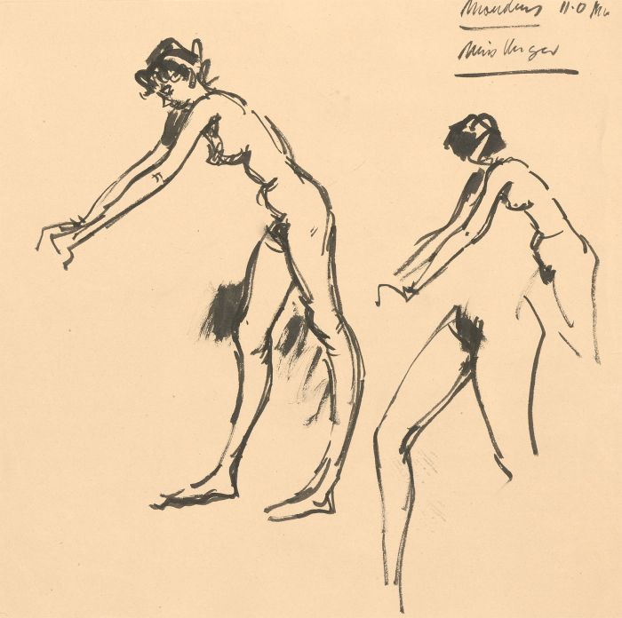 Peter Collins ARCA - Set of Seven c.1970s India Ink, Nude Studies