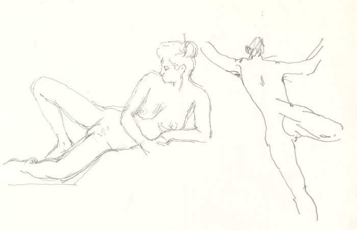 Peter Collins ARCA - Set of Three c.1970s Graphite Drawings, Studies of a Dancer