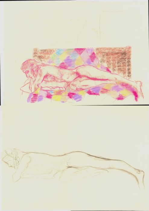 R. H. Whistler - Contemporary Pastel, Female Nude Study 