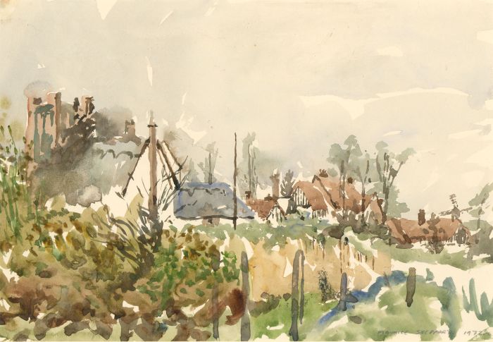Maurice Sheppard PRWS NEAC (b.1947) - 1972 Watercolour, Thorpress, Suffolk