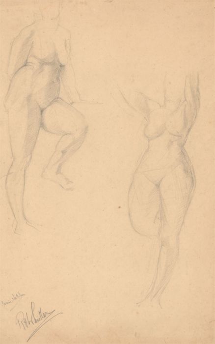 R.H. Whistler - Signed Early 20th Century Graphite Drawing, Studies from Life