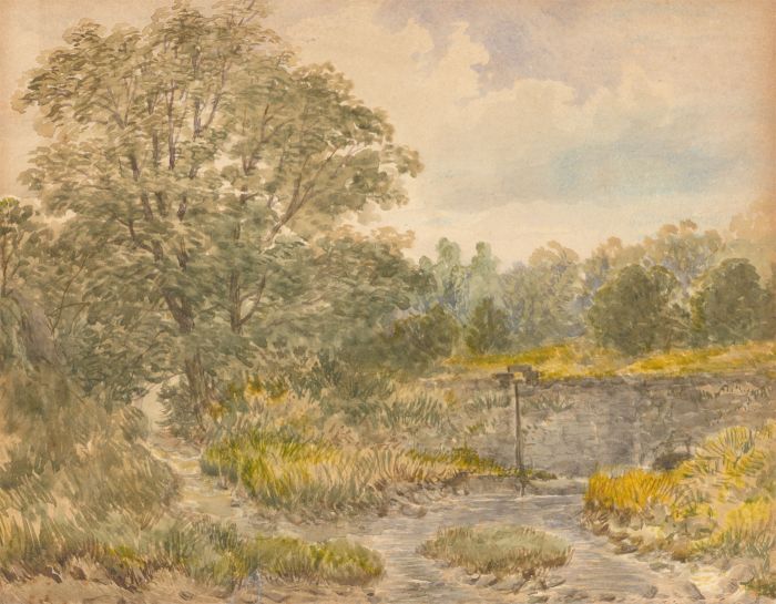 English School Late 19th Century Watercolour - River Landscape
