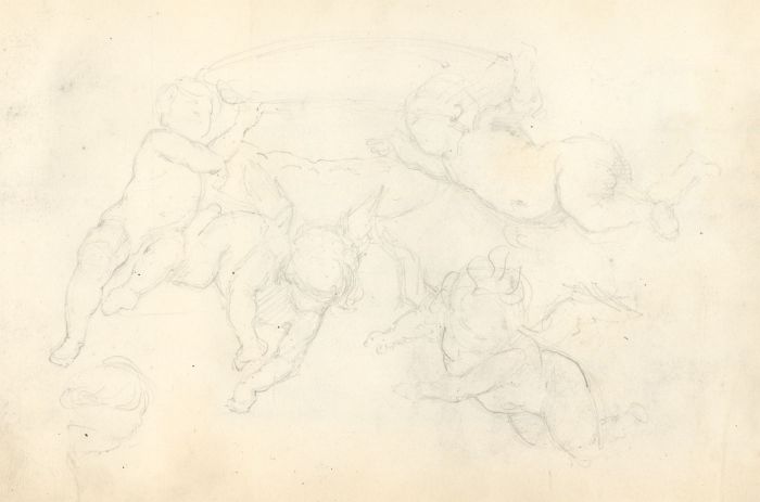 A pair of Very Fine Early 20th Century Graphite Drawing - Studies of Children