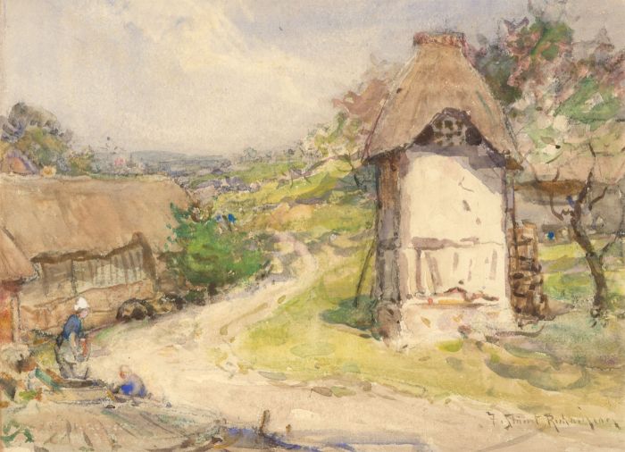 Frederick Stuart Richardson RSW, RI , ROI (1855-1934) - Watercolour, Landscape