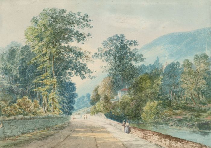 William Bennett (1811-1871) - Fine 1854 Watercolour, View Near Box Hill, Dorking