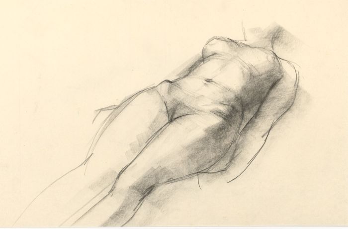 Peter Collins ARCA - A Set of 3 c.1970s Graphite Drawings, Nude Females