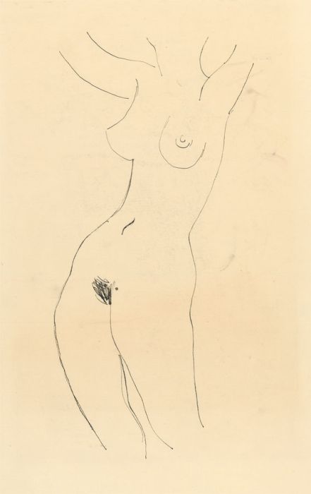 Peter Collins ARCA - A Set of 3 c.1970s Pen and Ink Drawings, Standing Nudes