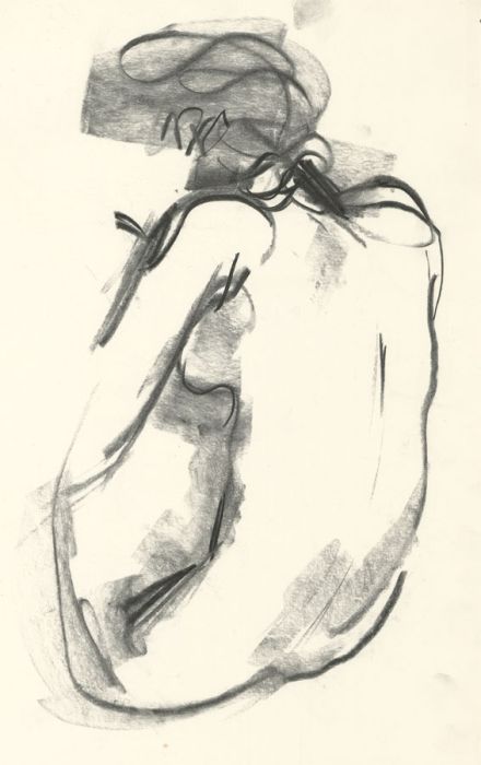 Peter Collins ARCA - A Set of 3 c.1970s Charcoal Drawings, Female Nudes