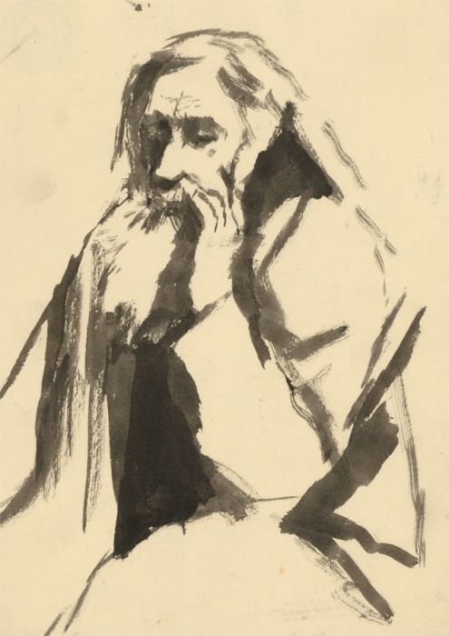Barbara Dorf - Pair of  Mid 20th Century Watercolour, Portraits of Men