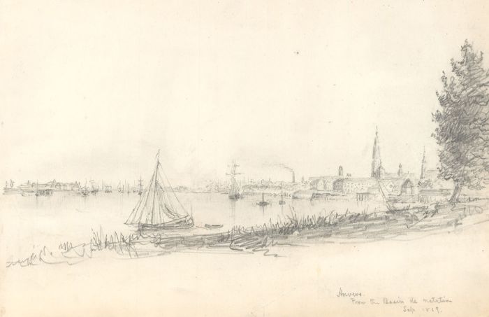 1869 Graphite Drawing - Anvers