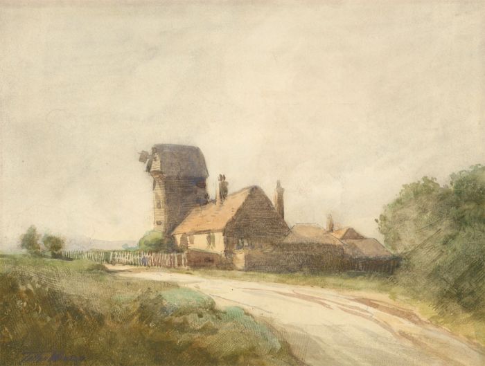 William Tatton Winter RBA (1855-1928) - Signed Watercolour, View of a Windmill