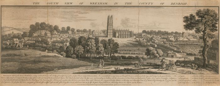 18th Century Engraving - The South View of Wrexham in the Country of Denbigh