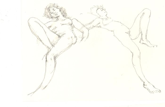 Peter Collins ARCA - Set of Twelve c.1970s Graphite Drawing, Studies of Nudes