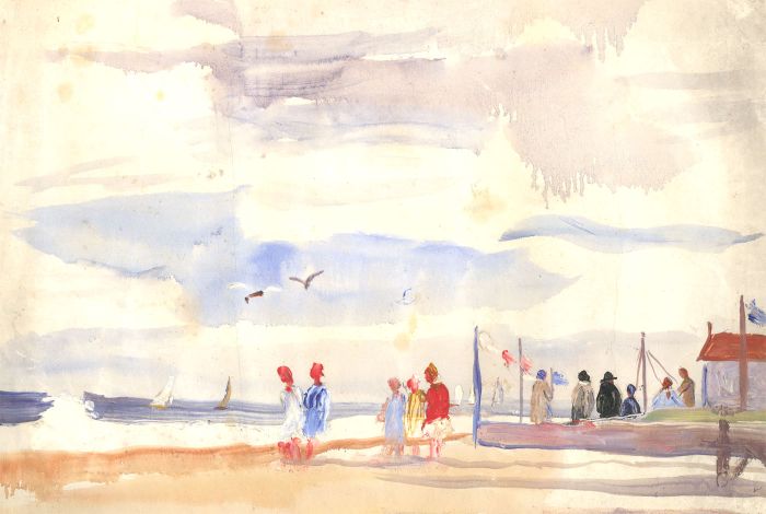 Jean Dryden Alexander (1911-1994) - Mid 20th Century Watercolour, Seaside Resort