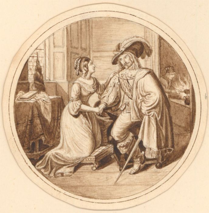 Attributed to William Westall ARA (1781-1850) - Watercolour, Courtly Interior