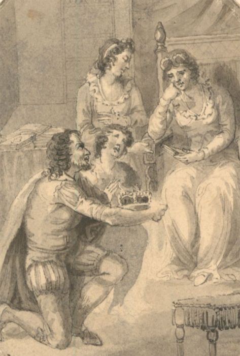 Attributed to Thomas Stothard (1755-1834) RA - Watercolour, Court Scene