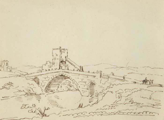 Set of 4 19th Century English School Landscapes in Ink, Graphite and Watercolour