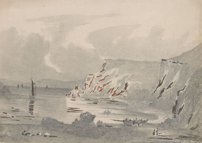 Set of Two 19th Century Watercolours - Ullswater and a Costal Landscape