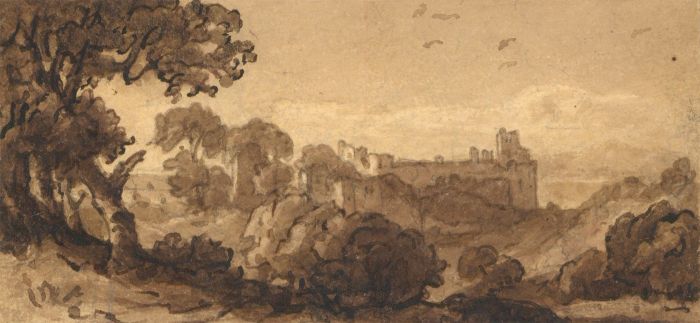 Set of Two 19th Century Watercolour - Landscapes with Buildings