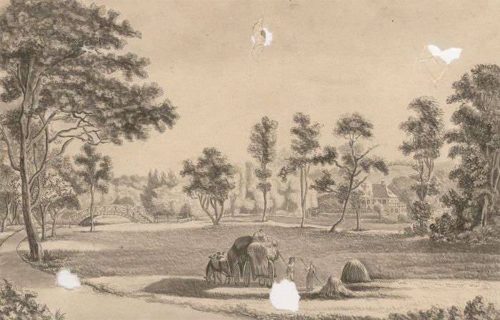 Early 19th Century Graphite Drawing - Langenort, Germany