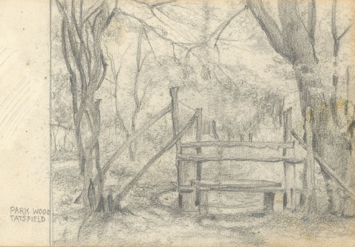 William Robert Hay - Early 20th Century Graphite Drawing, Park Wood Tatsfield