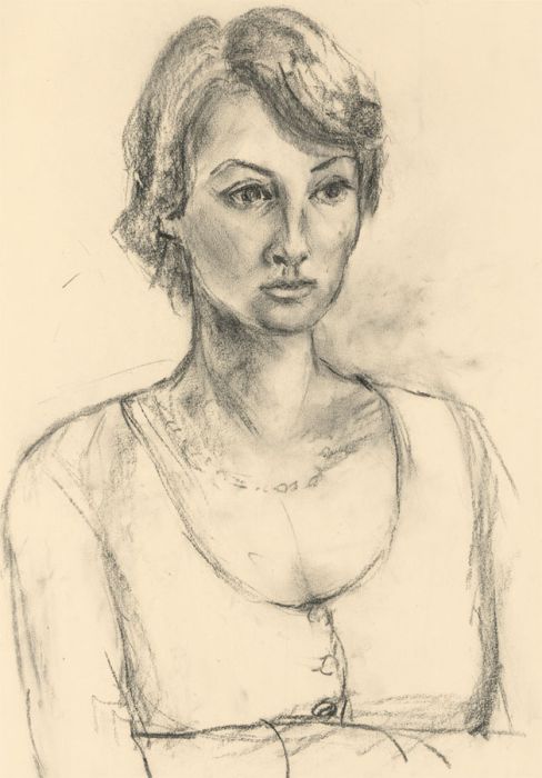 Ronald Birch - circa 1970s Graphite Drawing, Portrait of a Lady