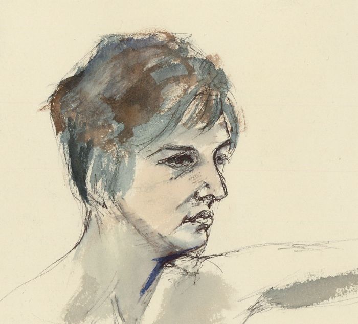 Ronald Birch - Set of Three circa 1970s Pen and Ink Drawings, Portraits